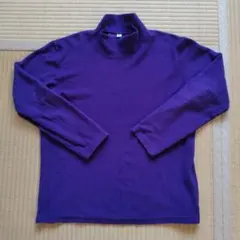 中古　UNIQLO ユニクロ フリース ハイネック 長袖 パープル M