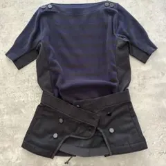 サカイ　sacai 紺✖️黒ボーダーニット　サイズ1 美品