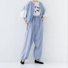 ネストローブ It'ME コットンストライプバルーンサロペット - メルカリ