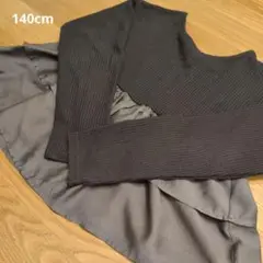 フリル　カットソー　ワッフル　リボン
