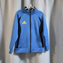 adidas　ジップアップ　パーカー　長袖　青　ジャージ　120 130