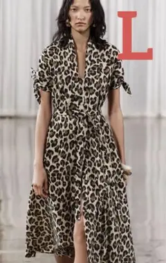 ZARAアニマル柄ワンピース　L