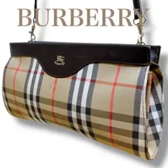 バーバリー 2way ノバチェック ホースロゴ ショルダーバッグ ベージュ