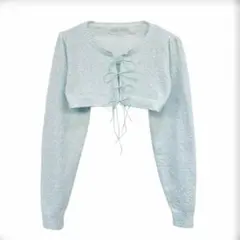 【美品】honey mi honey ニットショートカーディガン ミントカラー