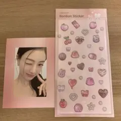 く*く様 TWICE ジヒョ トレカ ボンボンステッカー milktouch ミ