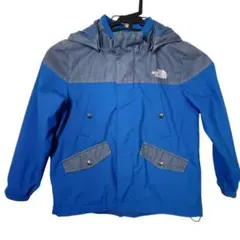 ノースフェイス マウンテンジャケット フード付き ブルー グレー 120