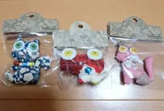 ネコのぬいぐるみホルダー3つ