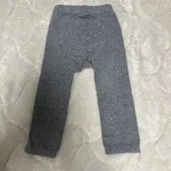 グレー リブ編み レギンス70〜80