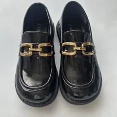 黒 エナメル フォーマルシューズ キッズ20cm