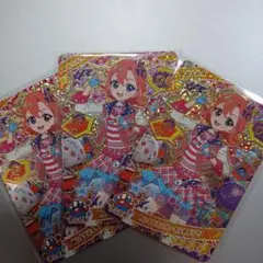 ひみつのアイプリ ミラクルカード わいるど☆スターおとめピンク 3枚 おまけ付き