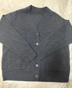 無印良品　ウールVネックカーディガン　Lサイズ