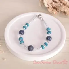 【815】天然石とビーズのブレスレット