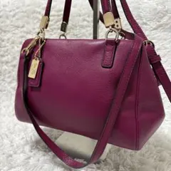 ✨美品✨コーチ ハンドバッグ ショルダーバッグ　2way バーガンディ ピンク