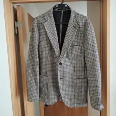 ZARA★テーラードジャケット★白黒茶千鳥格子★サイズ不明★L〜LLくらい