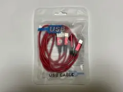 USB 3 in 1 USB コード（赤）