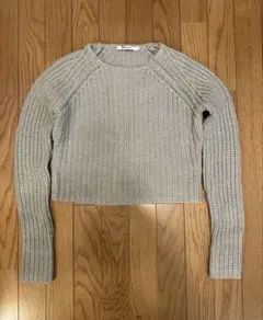 T by Alexander Wang クロップドニット グレーのサムネイル