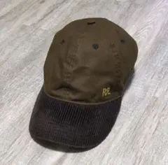 RRL ダブルアールエル コーデュロイオイルドキャップ ブラウン ロゴ刺繍