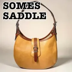 【美品】本革 レザー ワンショルダー バッグ キャメル SOMES SADDLEのサムネイル