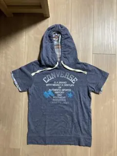 CONVERSE フード付き Tシャツ 140サイズ ネイビー
