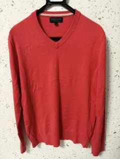 BANANA REPUBLIC コーラルピンクVネック ニットセーター