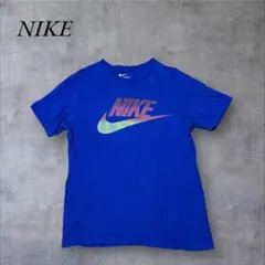 H*️様 古着NIKE ナイキ ロゴTシャツ スウッシュ グラデーション 青 M
