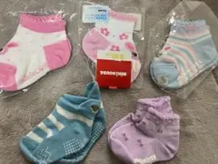 新品　美品　ミキハウス　ベビーソックス5足