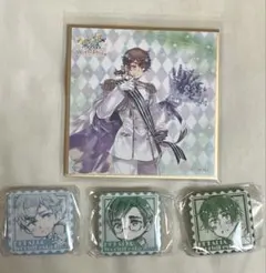 ヘタリア WorldFesta 原画展 色紙 쿠지 缶バッジセット