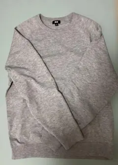 【美品】UNIQLO ウォッシャブルクルーネックセーター　グレー　M