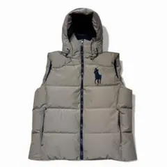 極美品 ポロラルフローレン 現行 ダウンベスト ビッグポニー カーキ Lサイズ