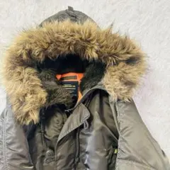 ALPHA N3B N2B フライトジャケット L ミリタリー 古着 カーキ