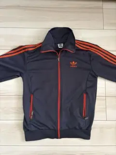 【希少】adidas 90s トラックジャケット ジャージ オレンジ グレー L