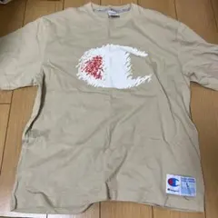 Champion ベージュ Tシャツ Lサイズ