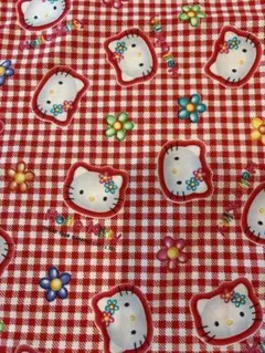 d*9様 平成 レトロ　キティちゃん　カットクロス　生地