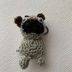 あみぐるみ犬 ストラップ付き