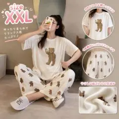 1799 ルームウェア XXL くま 半袖 セットアップ 半袖短パン 部屋着 夏のサムネイル