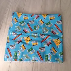 車柄の綿生地　水色