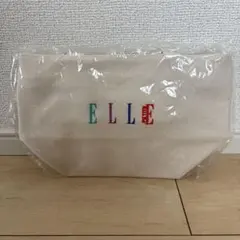 ELLE トートバッグ キャンバス地 ロゴ刺繍