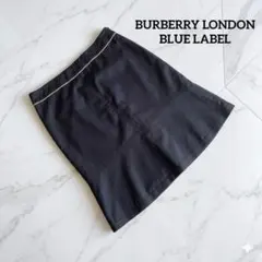【定番】BURBERRY LONDON バーバリー ノバチェック柄　スカート 黒