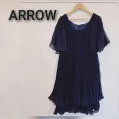 ARROW/アロー 袖ありプリーツパーティドレス
