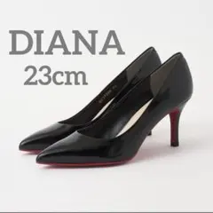 ダイアナ プレーンパンプス クロエナメル レッドソール 23cm ピンヒール