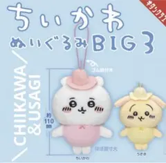 【#ちいかわ匿名配送】マスコット ぬいぐるみBIG3 ちいかわ　うさぎ　2点