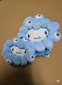 サンリオミャクミャク　推しカラーシナモロール　ぬいぐるみM BC カラビナセット