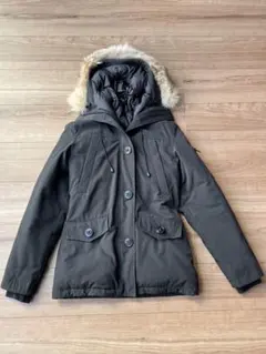 けいた様専用 カナダグース　ファー付きフード ブラックダウンジャケット　XS