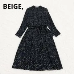 BEIGE, ベイジ ドット柄　シアーワンピース リボンベルト・インナー付 2