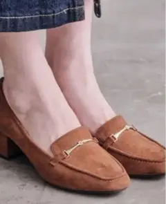 ビットヒールパンプス　オリエンタルトラフィックWA ブラウン