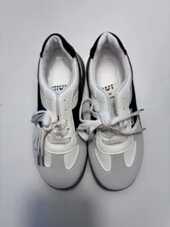 レディーススニーカー　白x黒xグレー