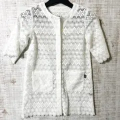feefossette フィフォセット お花レースジャケット　ホワイト　子供服のサムネイル