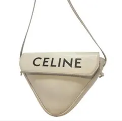 CELINE セリーヌトライアングルショルダーバッグ レザー プリントロゴのサムネイル