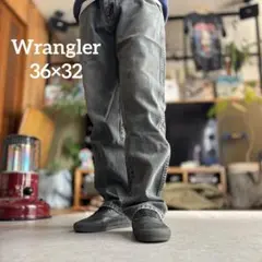 Wrangler ブラックデニム 36×32 色落ち USA製ジーンズ