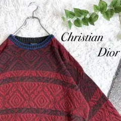希少　USA製　ヴィンテージ クリスチャンディオール　柄ニット　ビックサイズ